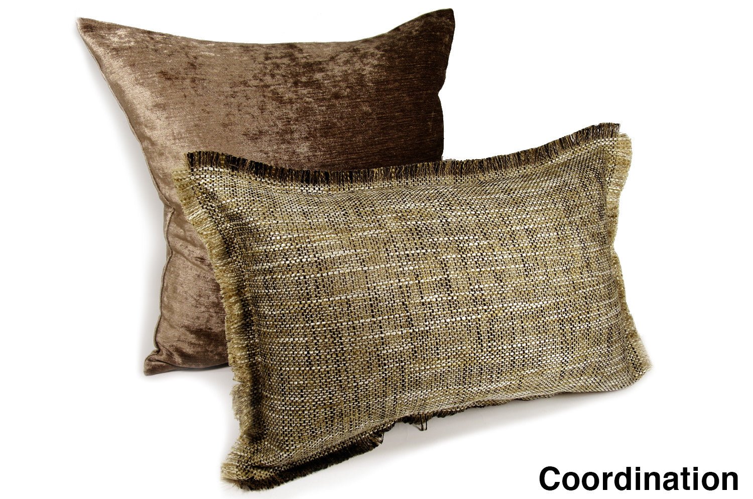 The Shaggy シャギーフリンジクッション ブラウン×ブラックミックス 45(49)×30(34)cm 中材付 - HOUSE OF JAPAN Shop