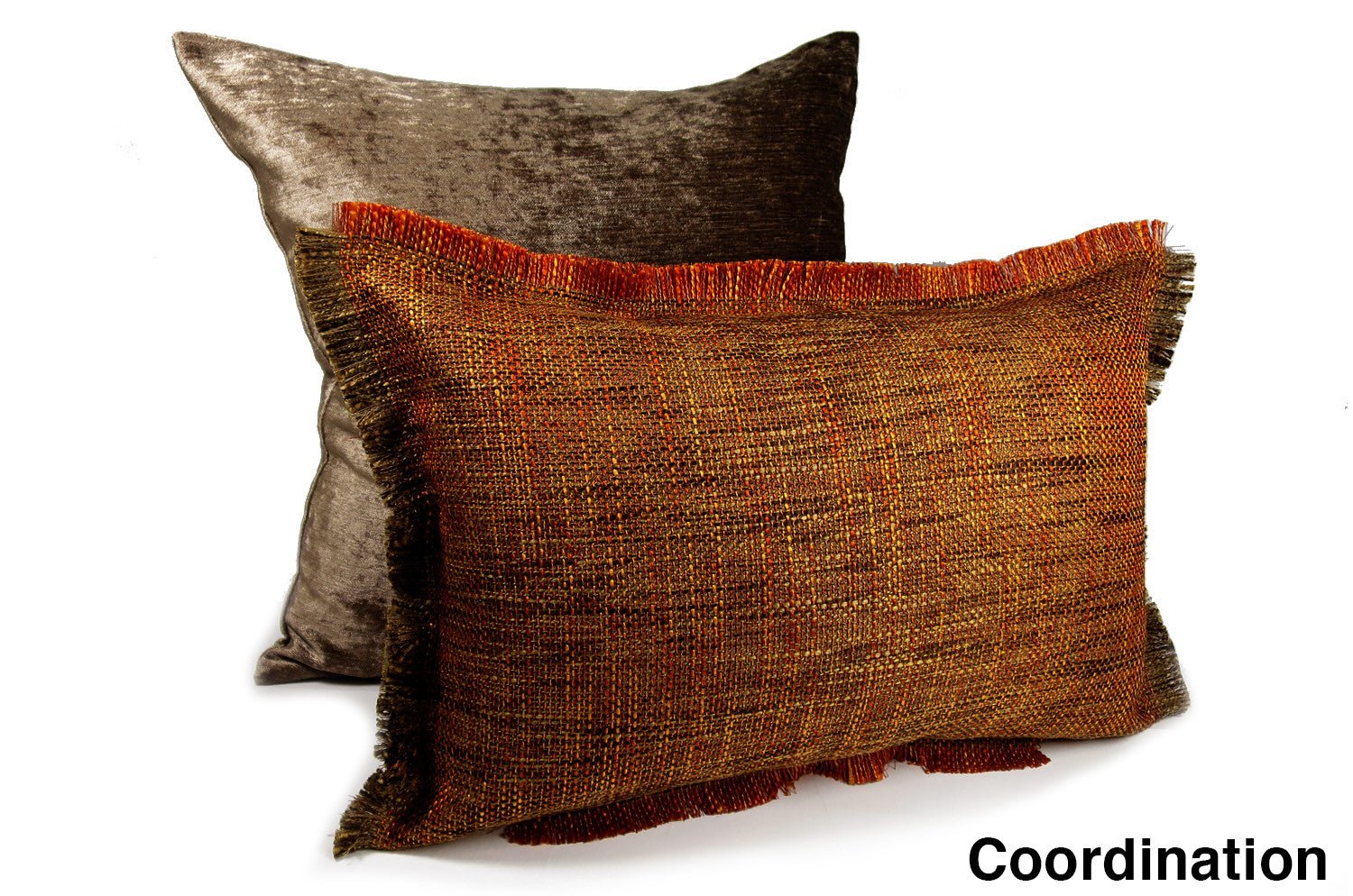 The Shaggy シャギーフリンジクッション オレンジミックス 45(49)×30(34)cm 中材付 - HOUSE OF JAPAN Shop