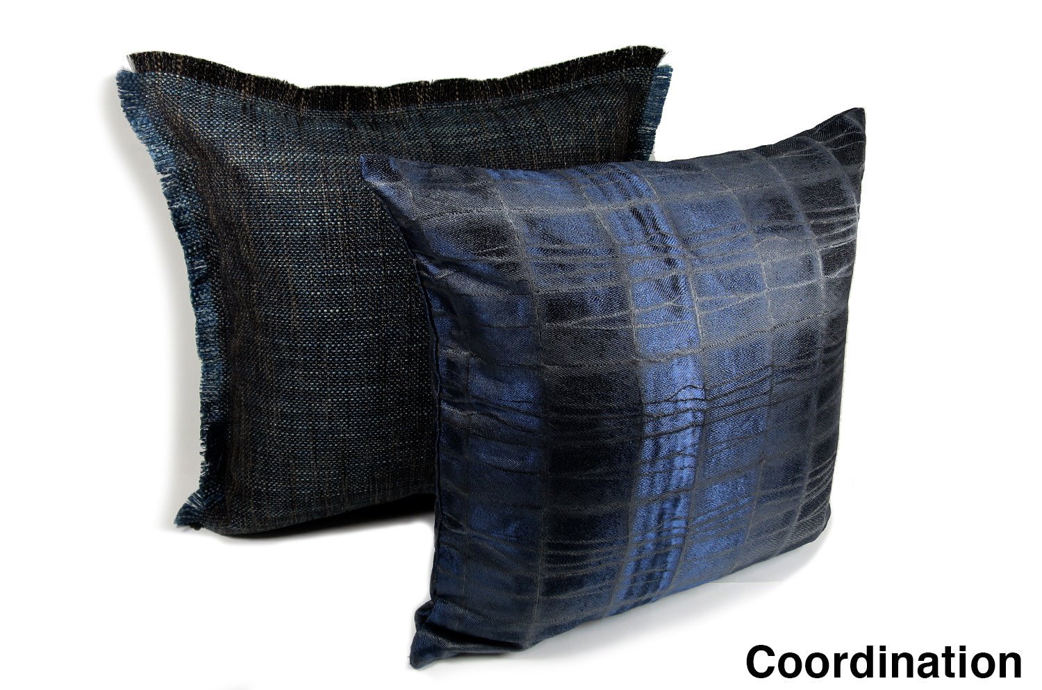 The Shaggy シャギーフリンジクッションカバー ネイビーミックス 45(49)×45(49)cm - HOUSE OF JAPAN Shop