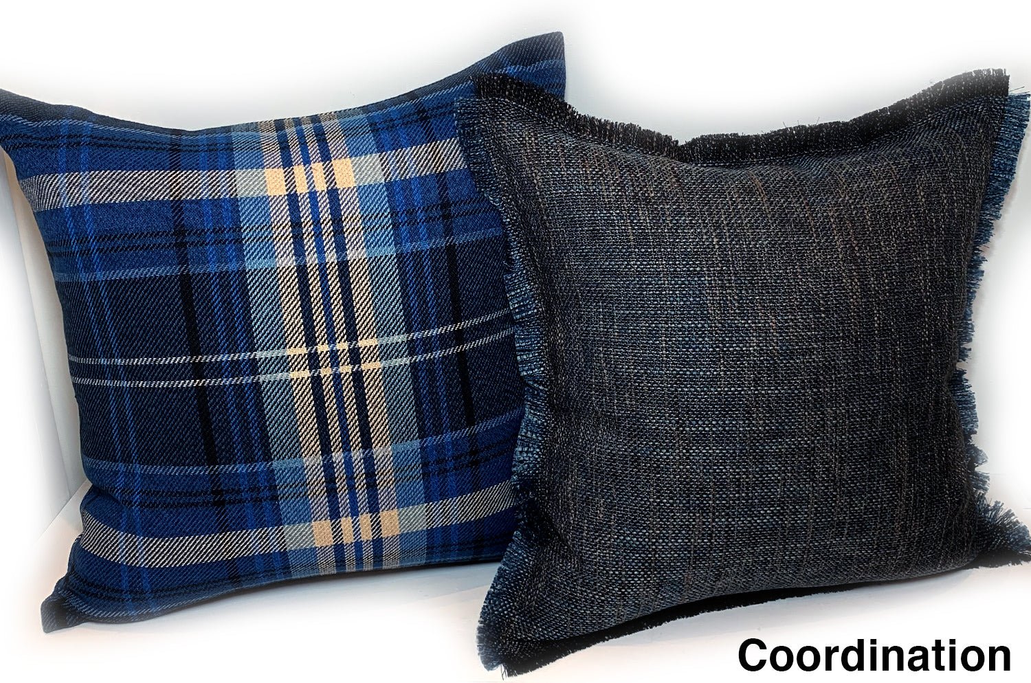 The Shaggy シャギーフリンジクッションカバー ネイビーミックス 45(49)×45(49)cm - HOUSE OF JAPAN Shop