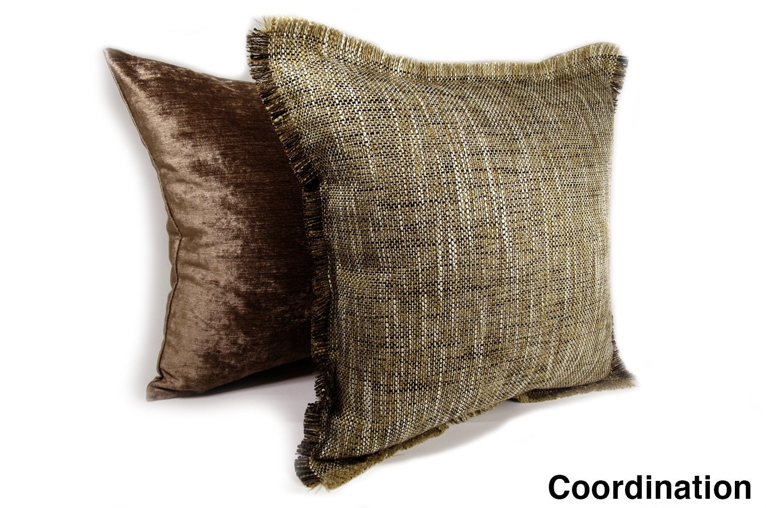 The Shaggy シャギーフリンジクッションカバー ブラウン×ブラックミックス 45(49)×45(49)cm - HOUSE OF JAPAN Shop