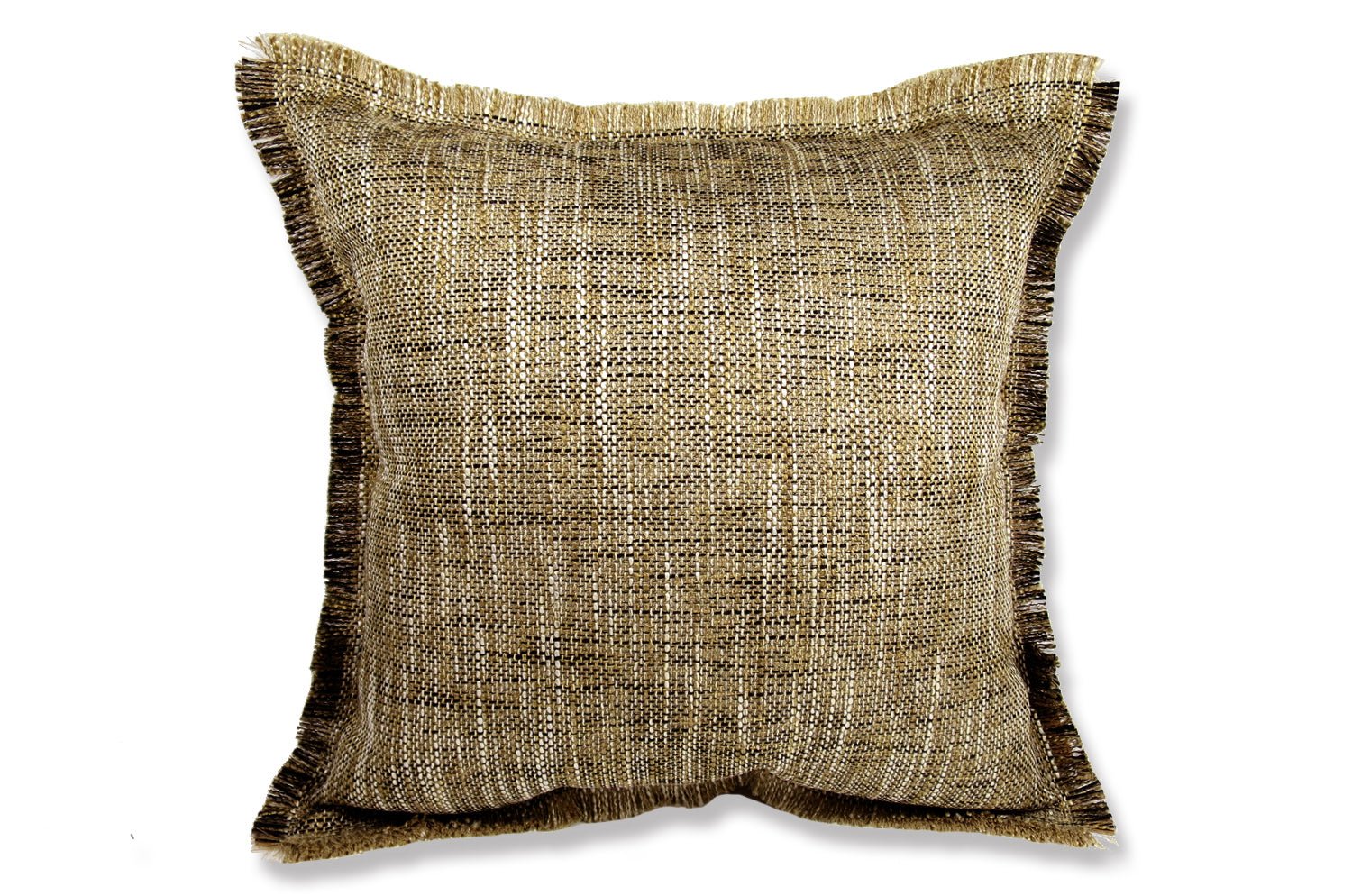 The Shaggy シャギーフリンジクッションカバー ブラウン×ブラックミックス 45(49)×45(49)cm - HOUSE OF JAPAN Shop