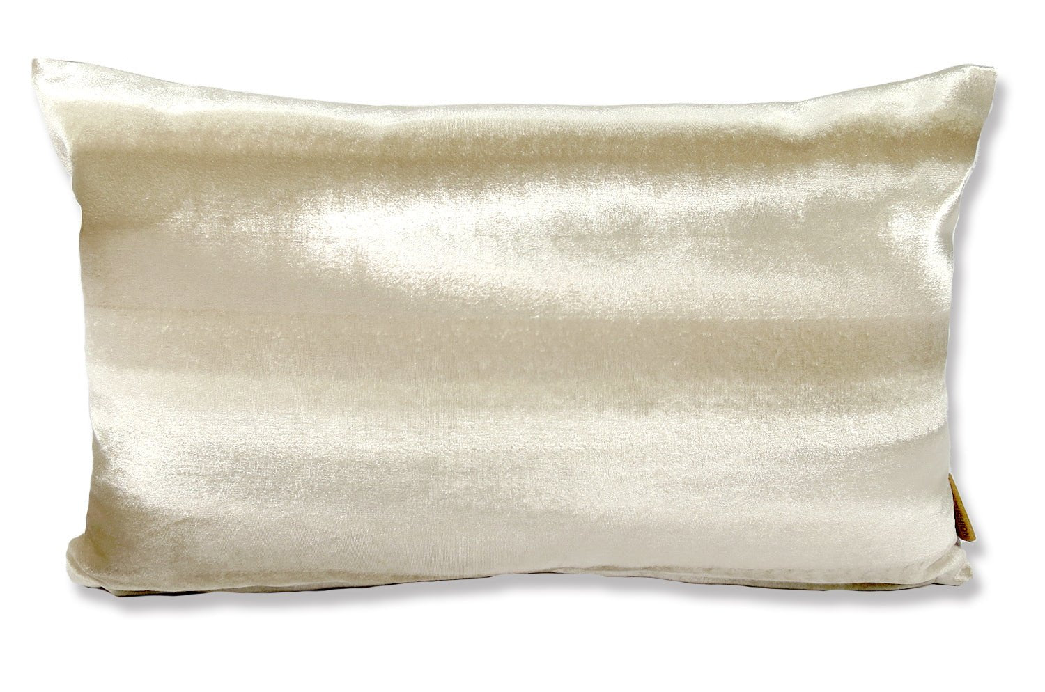 The Shiny Velvet Stripe シャイニーベルベットストライプクッション ベージュ 50×30cm 中材付 - HOUSE OF JAPAN Shop