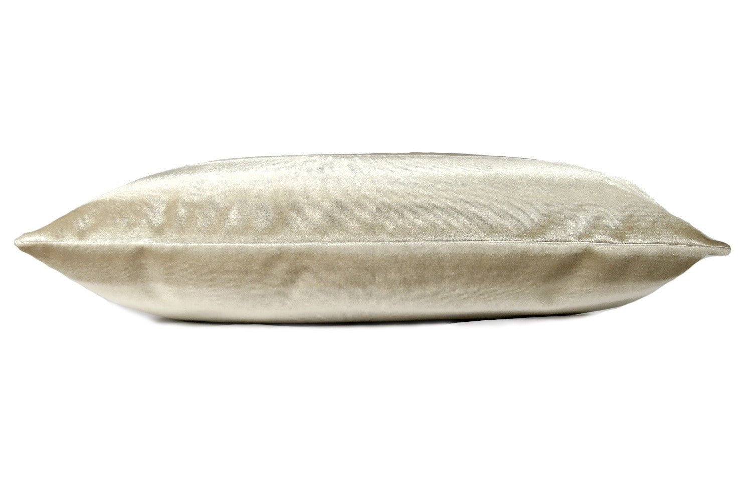 The Shiny Velvet Stripe シャイニーベルベットストライプクッション ベージュ 50×30cm 中材付 - HOUSE OF JAPAN Shop