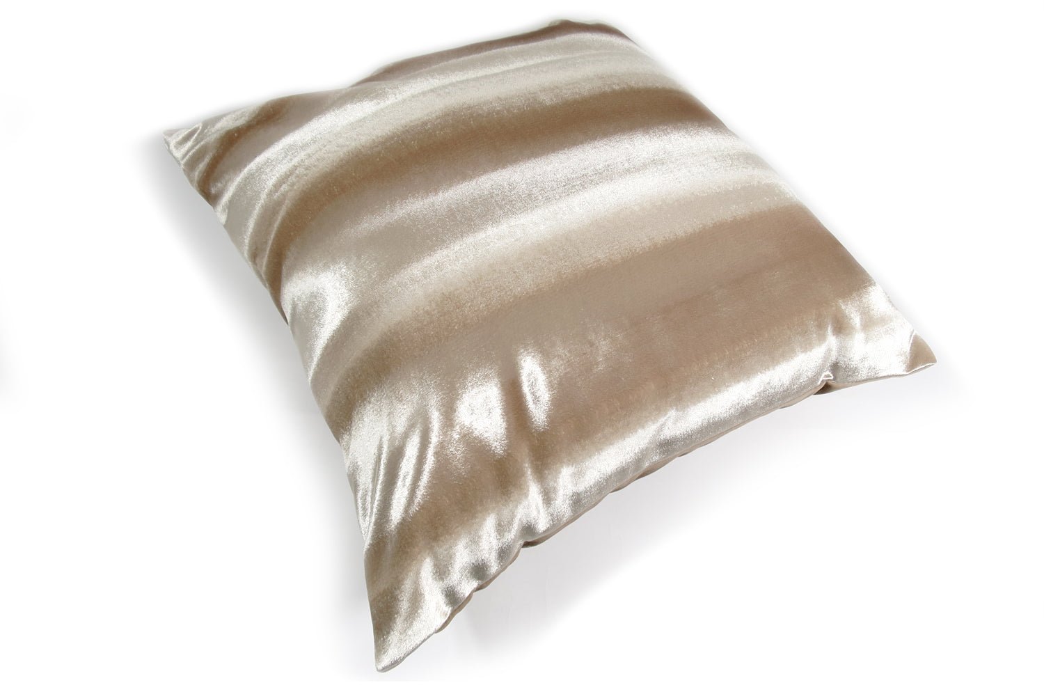 The Shiny Velvet Stripe シャイニーベルベットストライプクッションカバー ベージュ 50×50cm - HOUSE OF JAPAN Shop