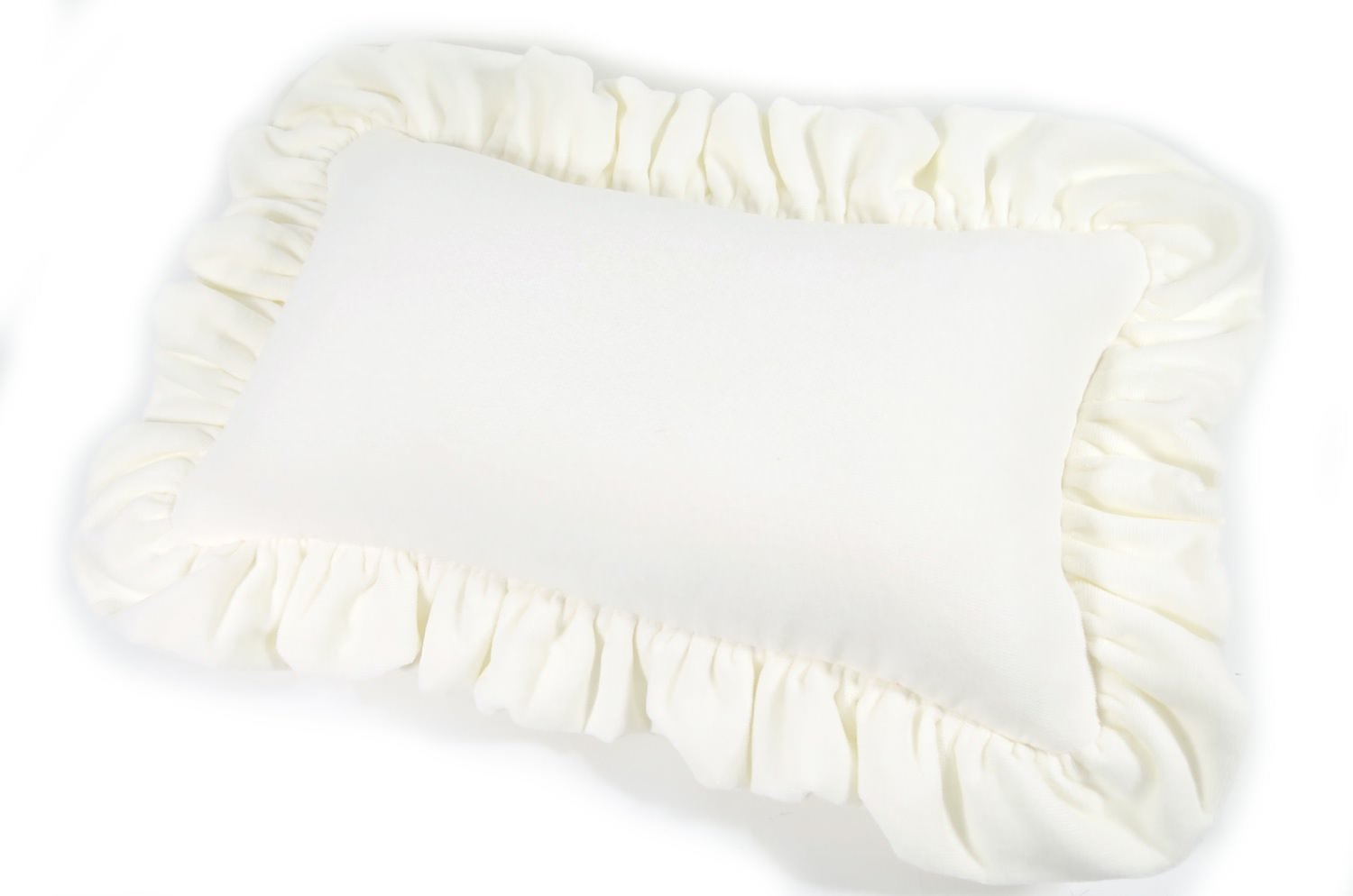 The Shirring Frill シャーリングタオル フリルクッション ホワイト 50×28(64×42)cm 中材付 - HOUSE OF JAPAN Shop