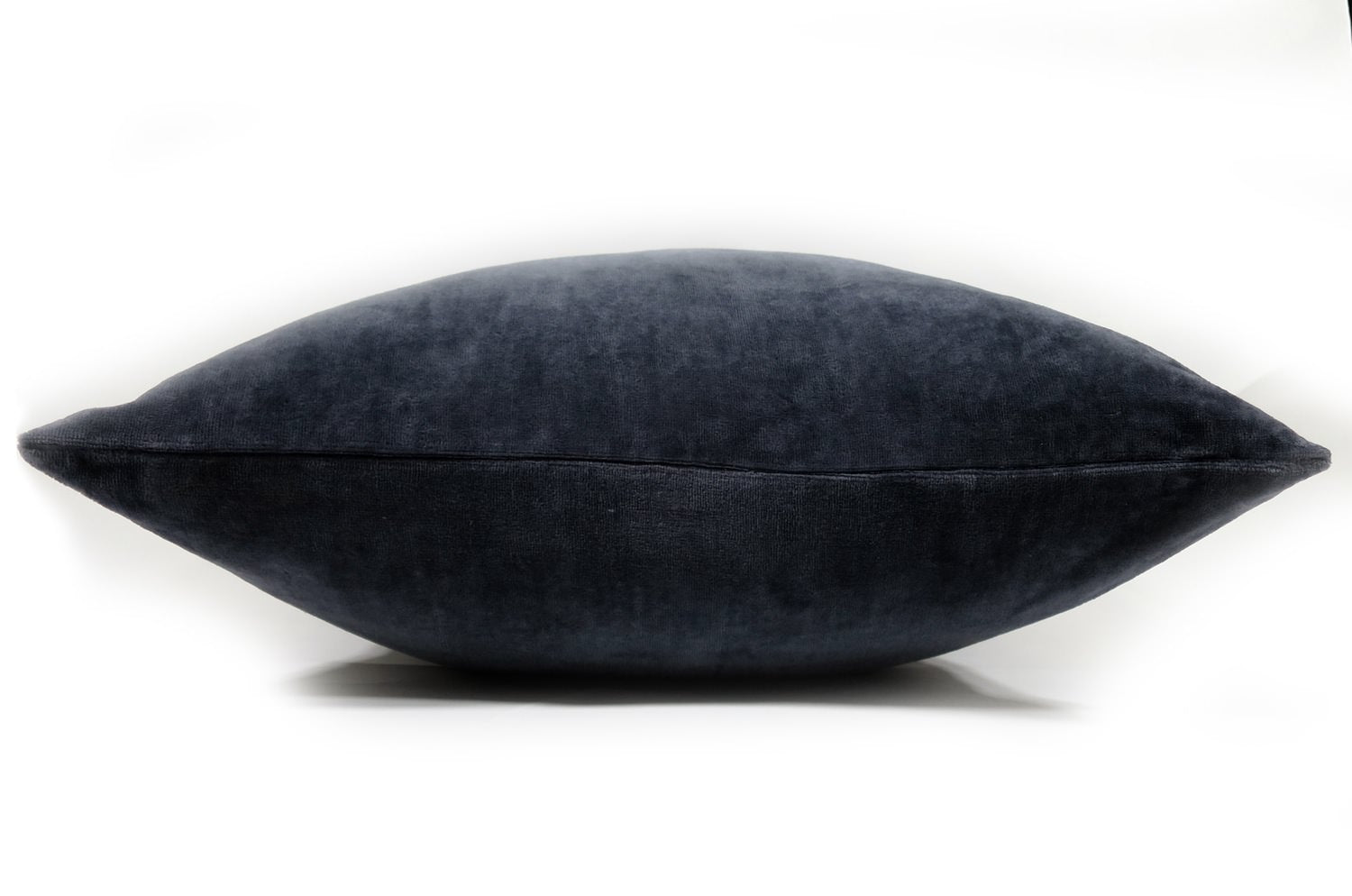 The Shirring Towel ベルベットタッチシャーリングタオルクッションカバー グレー 50×50cm - HOUSE OF JAPAN Shop