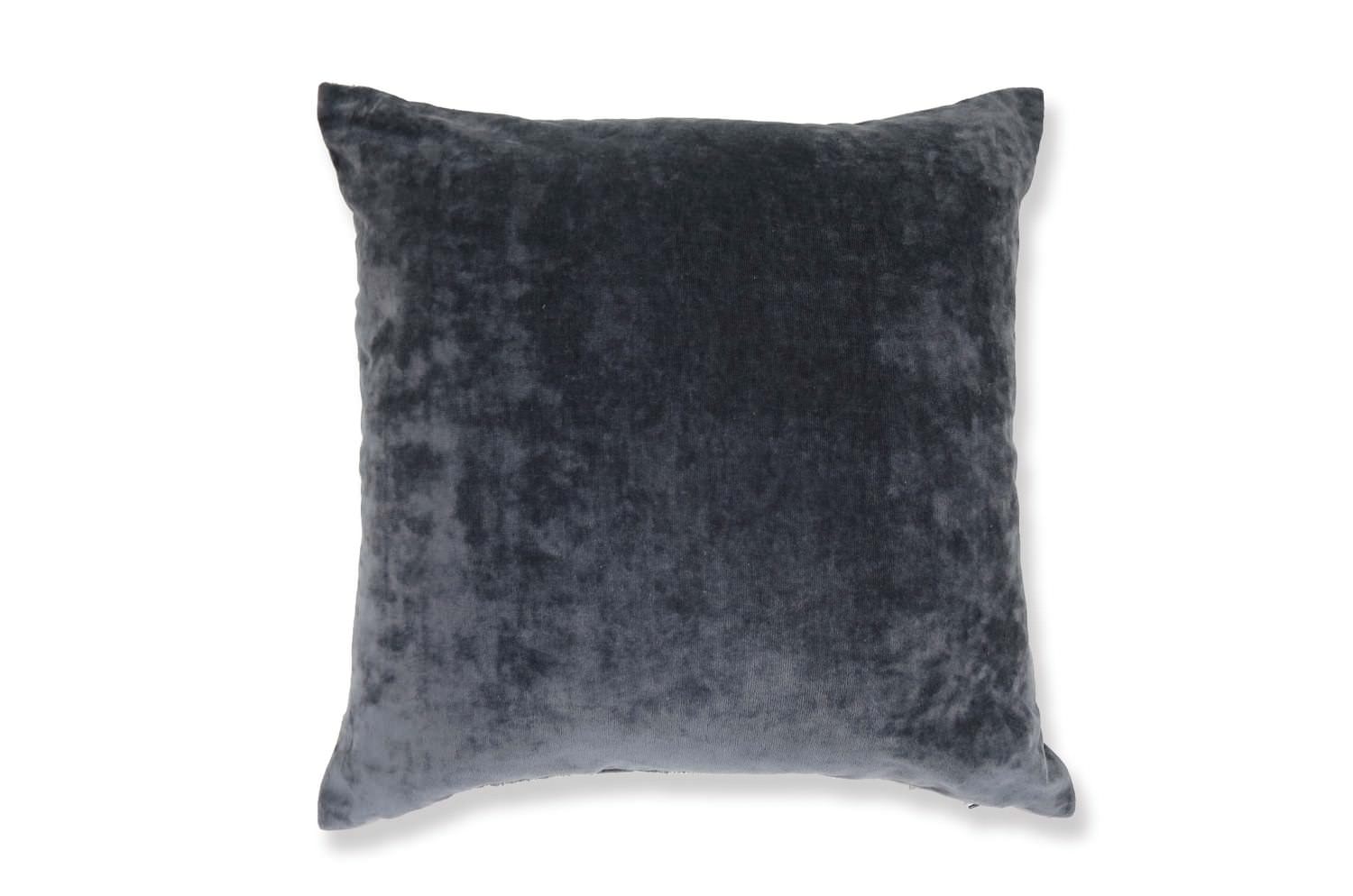 The Shirring Towel ベルベットタッチシャーリングタオルクッションカバー グレー 50×50cm - HOUSE OF JAPAN Shop