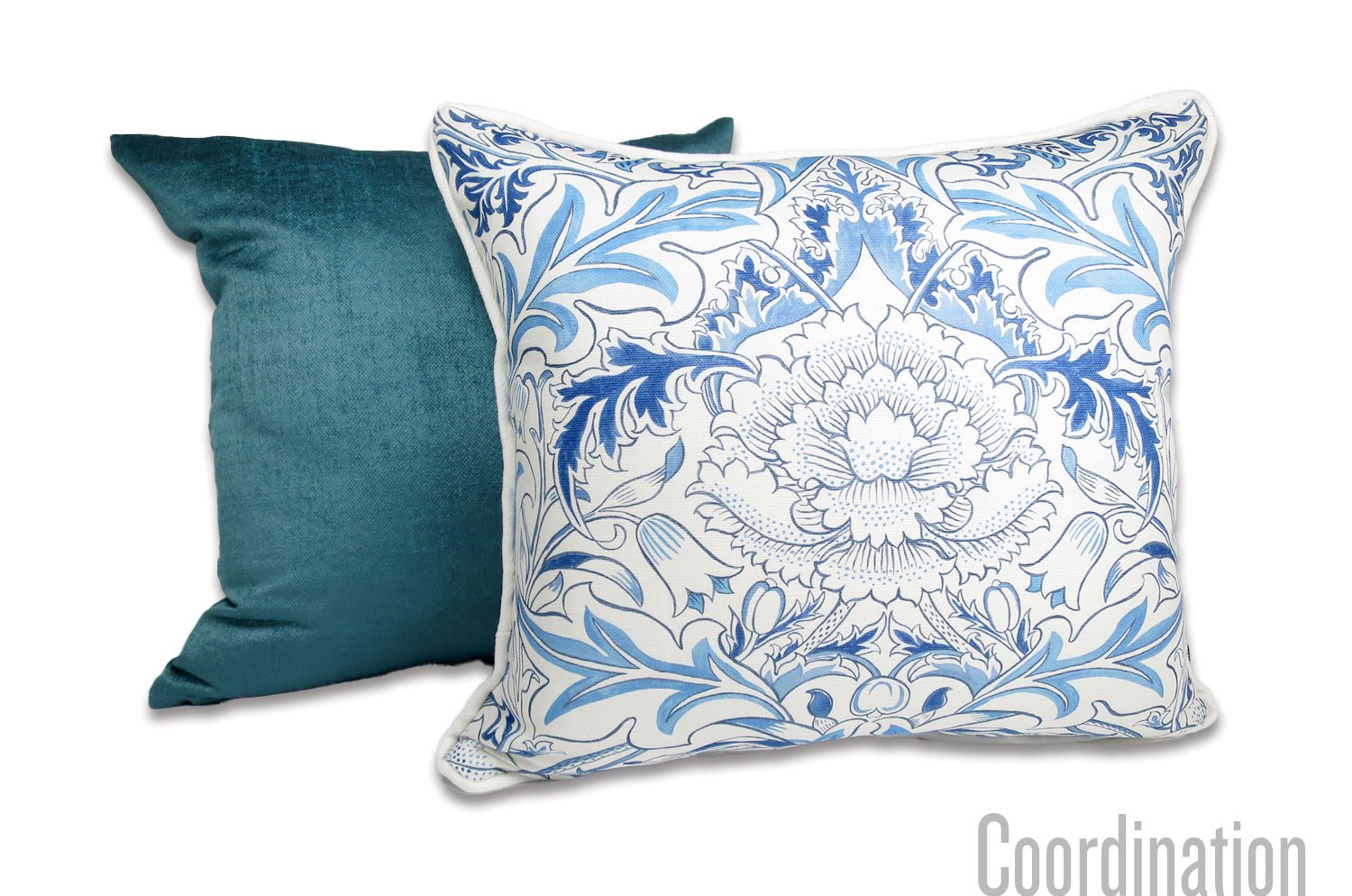 The Simply Severn ウィリアムモリス セバンクッション(月桂樹ブルー) 45×40cm 中材付 - HOUSE OF JAPAN Shop