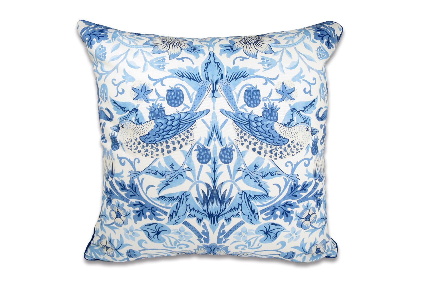 The Simply Strawberry Thief ウィリアムモリス いちご泥棒 クッションカバー(ブルー) 45×45cm - HOUSE OF JAPAN Shop