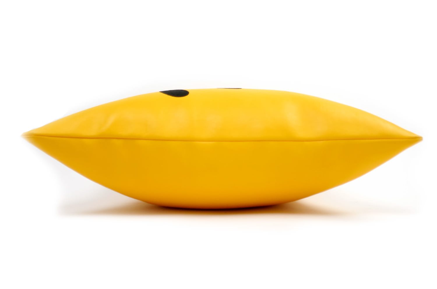 The Smile スマイル キュートブラックスマイル 『ニコフェイス®』刺繍クッションカバー イエロー 45×45cm - HOUSE OF JAPAN Shop