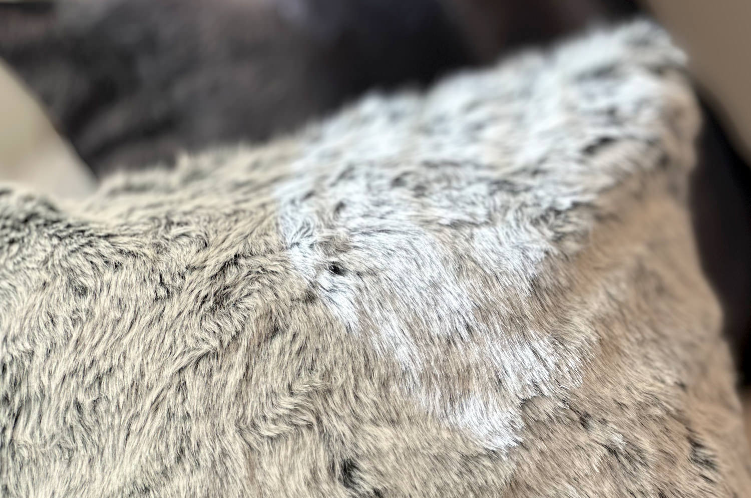 The Snow Top スノートップ エコファークッションカバー(noir)40×40cm - HOUSE OF JAPAN Shop