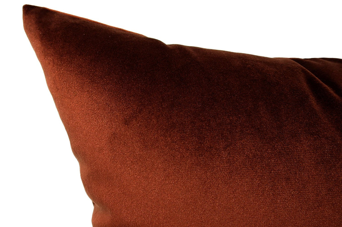 The Soft Velvet ソフトベルベット クッション Brick Brown(ブリックブラウン) 45×30cm 中材付 - HOUSE OF JAPAN Shop