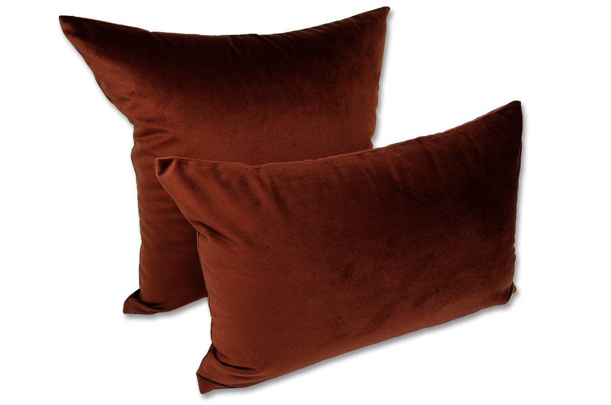 The Soft Velvet ソフトベルベット クッション Brick Brown(ブリックブラウン) 45×30cm 中材付 - HOUSE OF JAPAN Shop