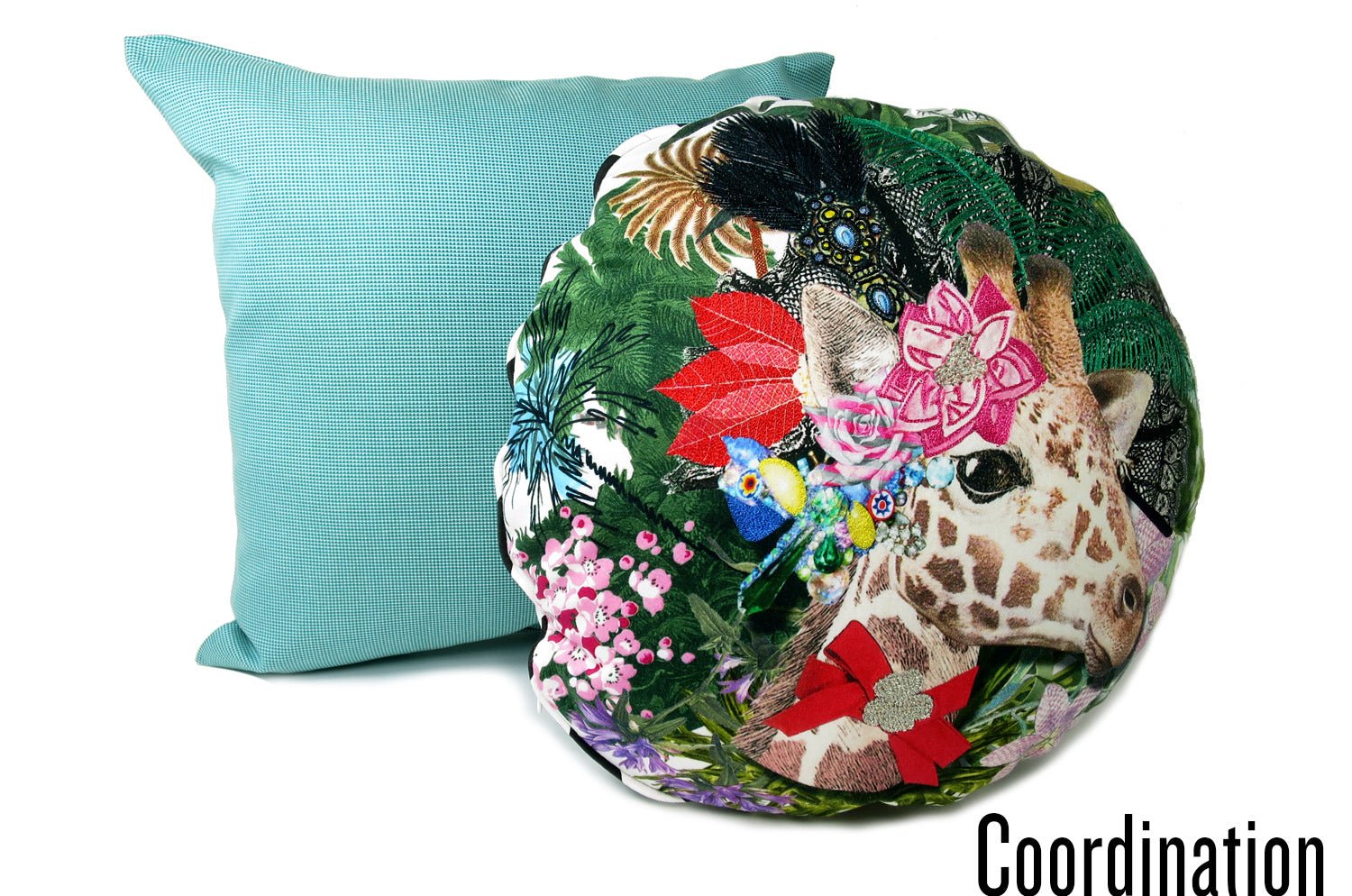 The Spark Outdoor&Indoor fabric ミント 撥水クッションカバー 45×45cm - HOUSE OF JAPAN Shop