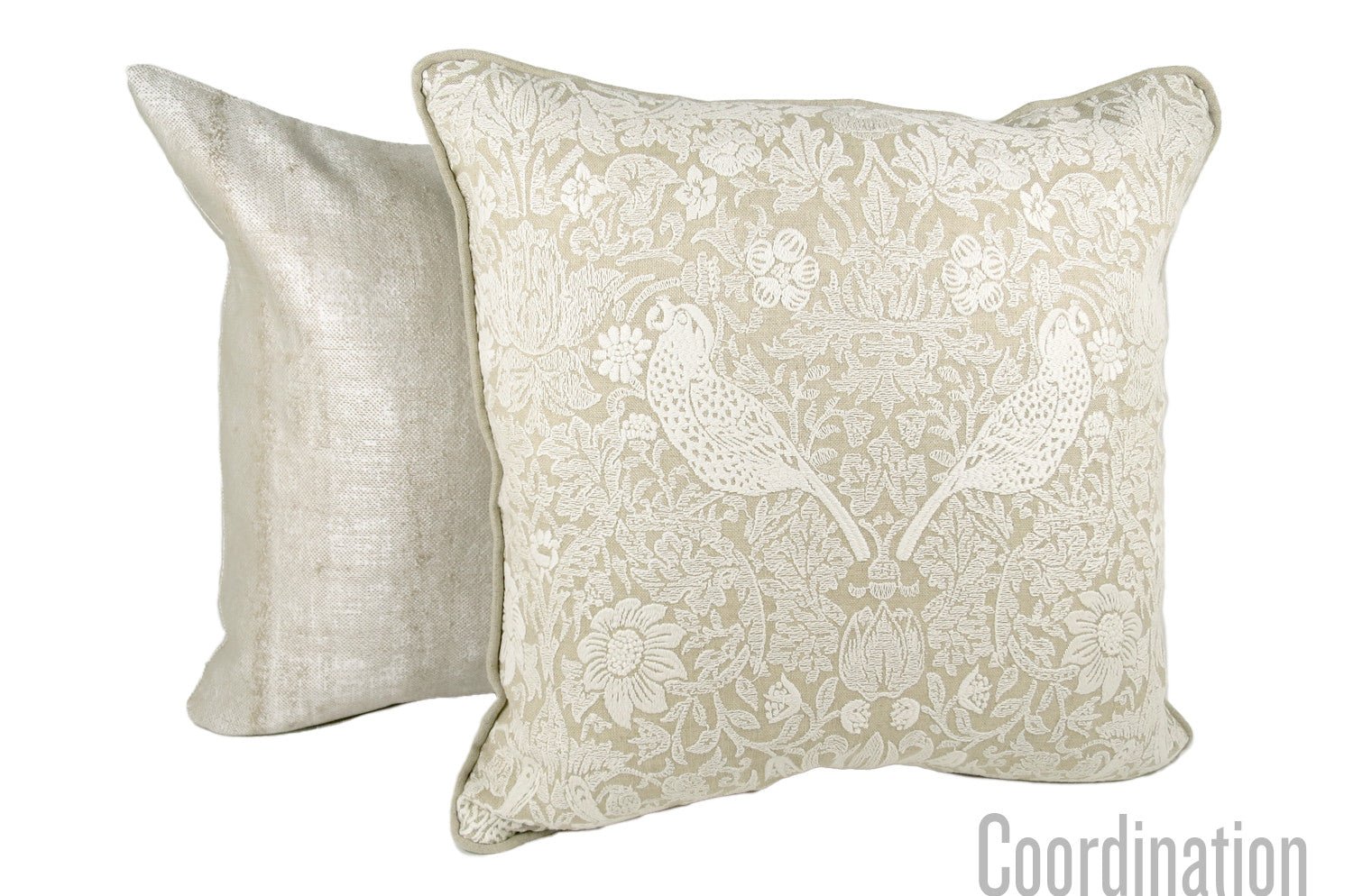 The Strawberry Thief Embroidery ピュアモリス 刺繍 クッションカバー(いちご泥棒) 45×45cm - HOUSE OF JAPAN Shop