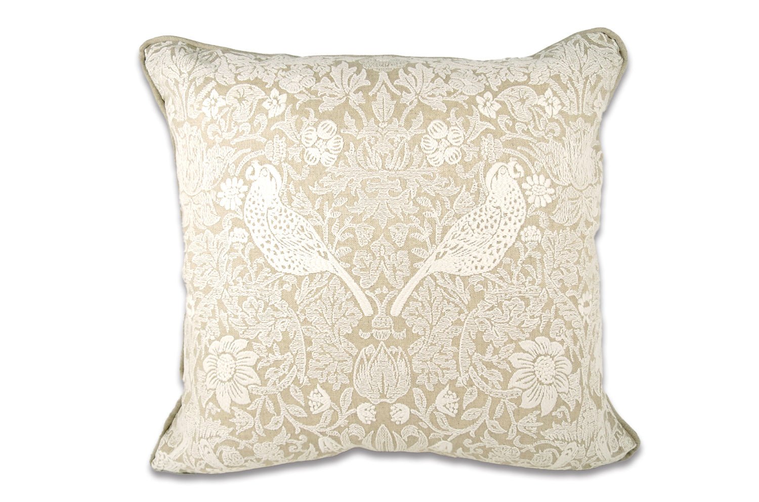 The Strawberry Thief Embroidery ピュアモリス 刺繍 クッションカバー(いちご泥棒) 45×45cm - HOUSE OF JAPAN Shop