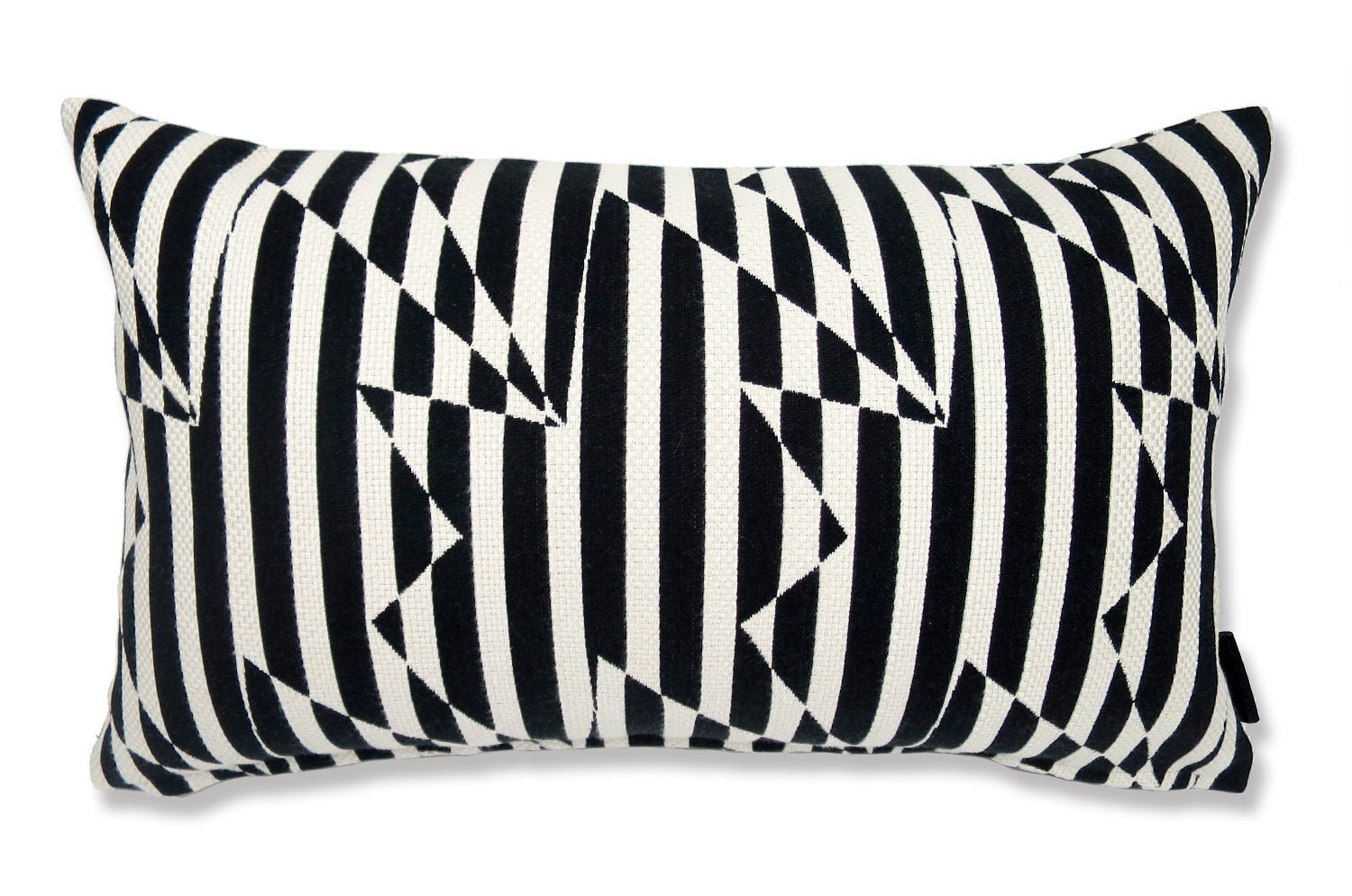 Stripey ZigZag Bird Monochrome cushion ELEY KISHIMOTO(イーリー キシモト)fabric クッション 50×30cm 中材付 - HOUSE OF JAPAN Shop