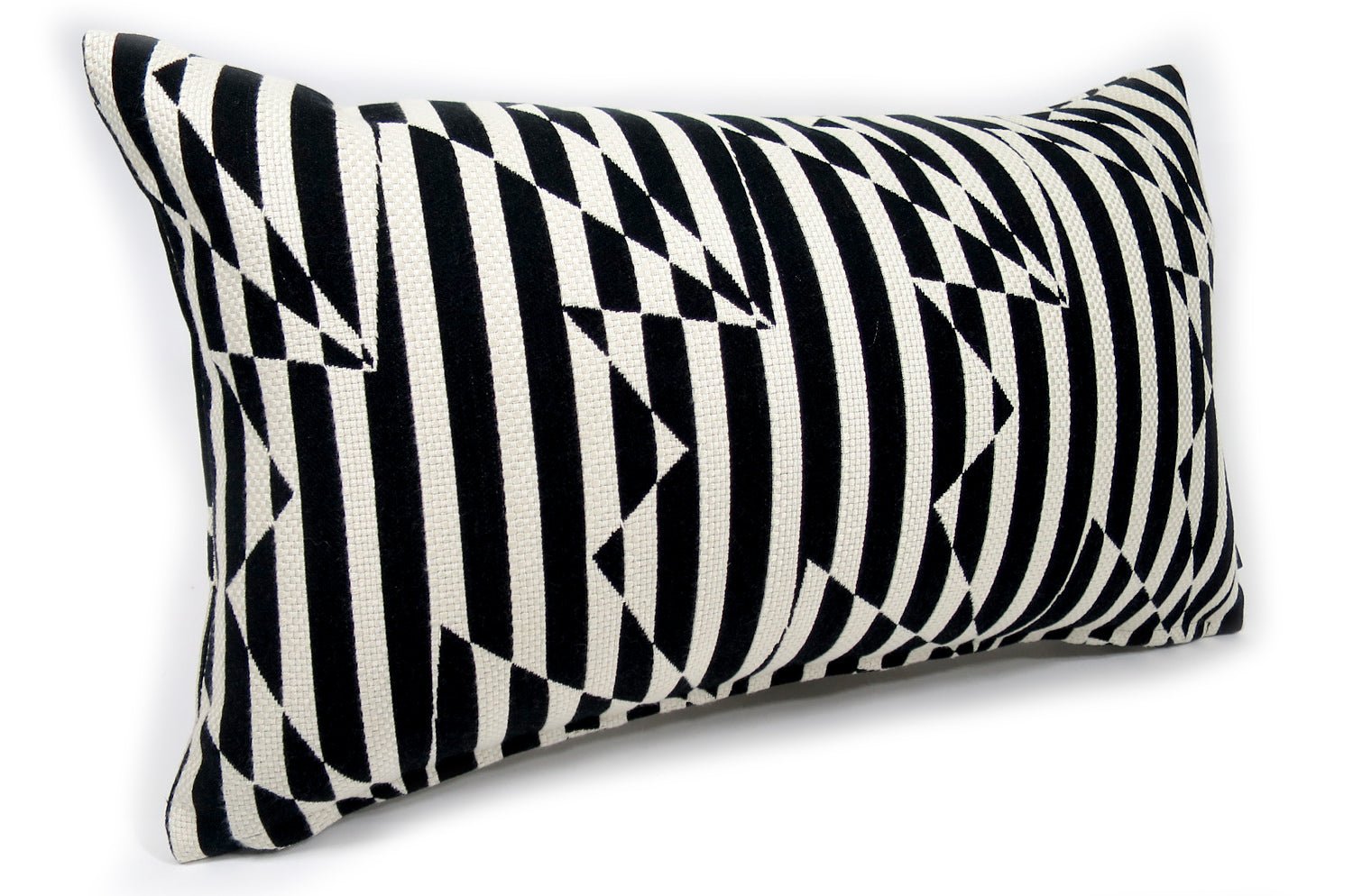 Stripey ZigZag Bird Monochrome cushion ELEY KISHIMOTO(イーリー キシモト)fabric クッション 50×30cm 中材付 - HOUSE OF JAPAN Shop