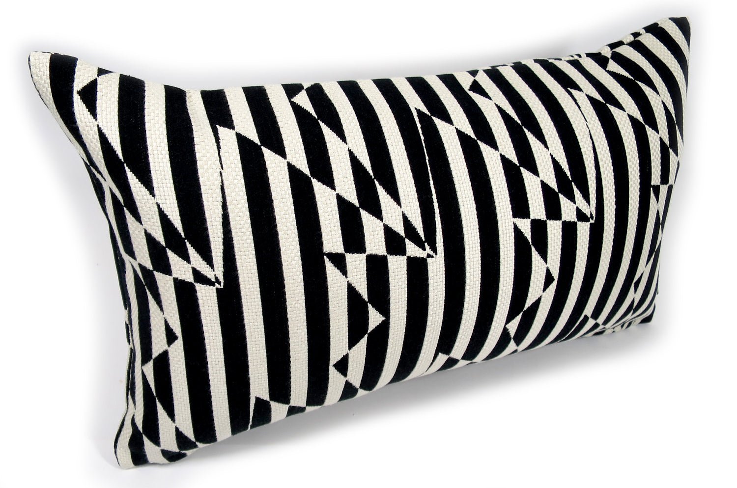 Stripey ZigZag Bird Monochrome cushion ELEY KISHIMOTO(イーリー キシモト)fabric クッション 50×30cm 中材付 - HOUSE OF JAPAN Shop