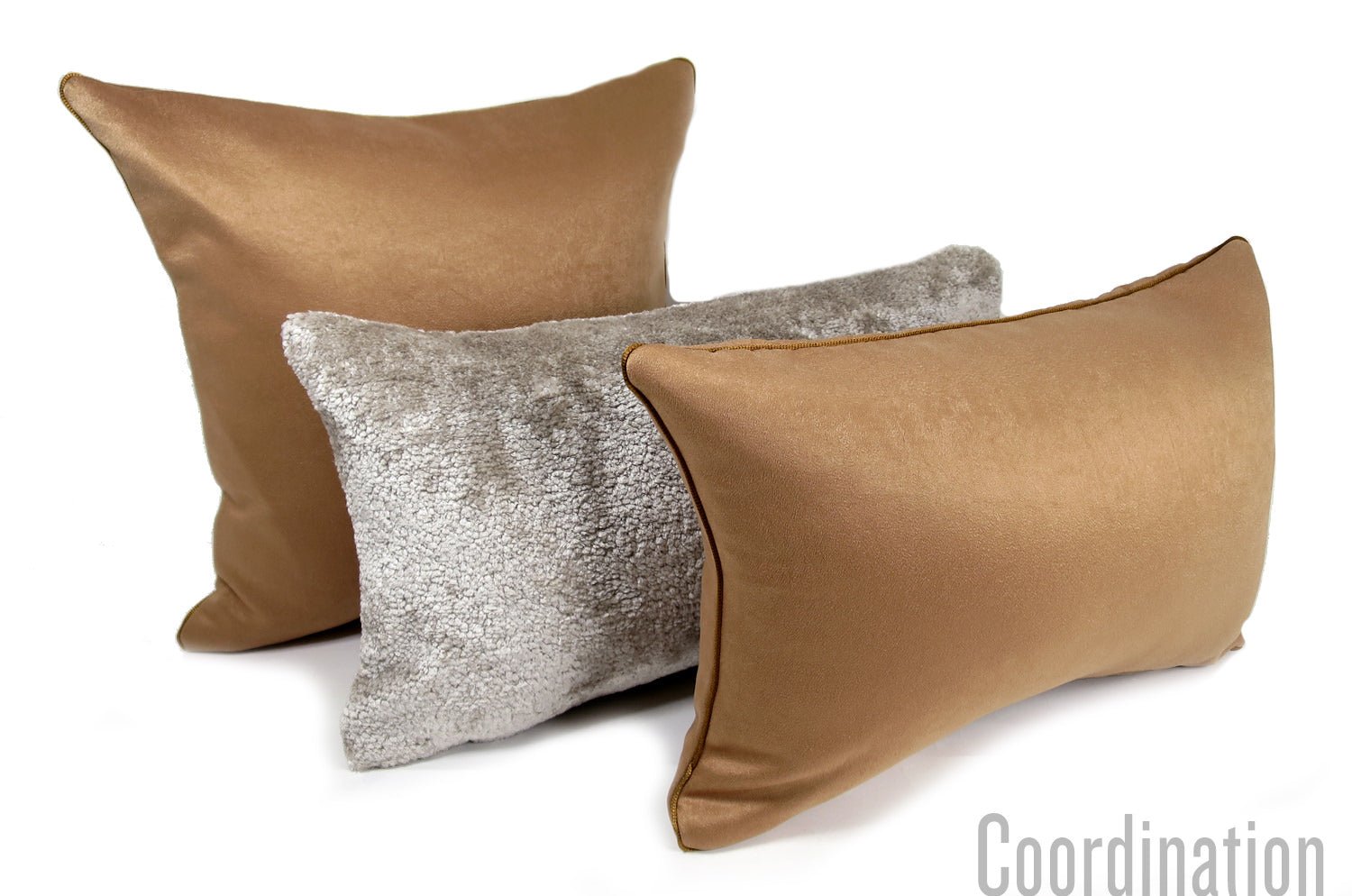 The Sueback スエード調パイピング付きクッションカバー シナモン 45×45cm - HOUSE OF JAPAN Shop