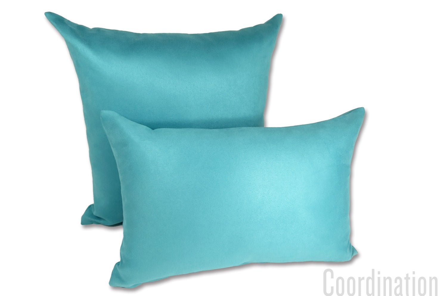 The Sueback スペイン製フェイクスエード クッションカバー (ターコイズブルー) 45×45cm - HOUSE OF JAPAN Shop