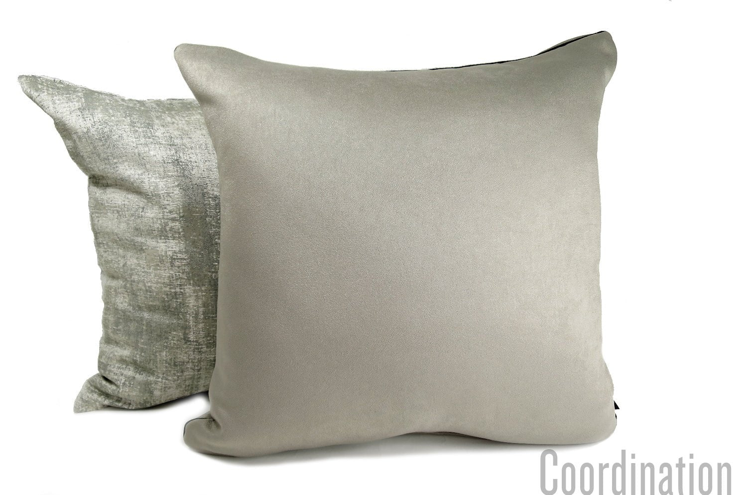 The Sueback スエード調パイピング付クッションカバー ウォームグレー 45×45cm - HOUSE OF JAPAN Shop