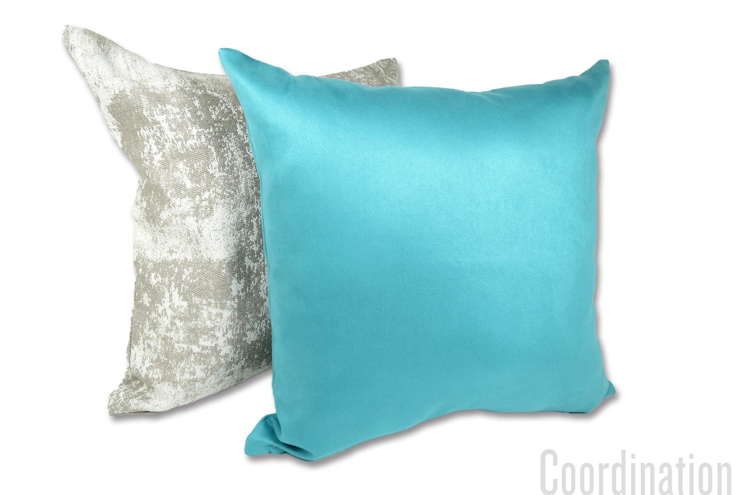 The Sueback スペイン製フェイクスエード クッションカバー (ターコイズブルー) 45×45cm - HOUSE OF JAPAN Shop