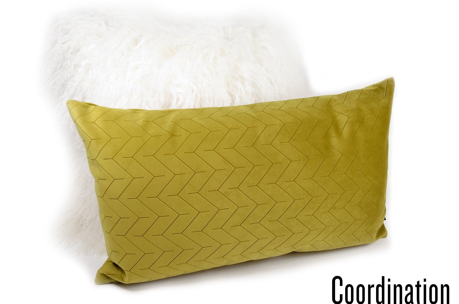 The Sulfur Yellow スペイン製起毛スエード調クッション サルファ―イエロー 50×30cm 中材付 - HOUSE OF JAPAN Shop