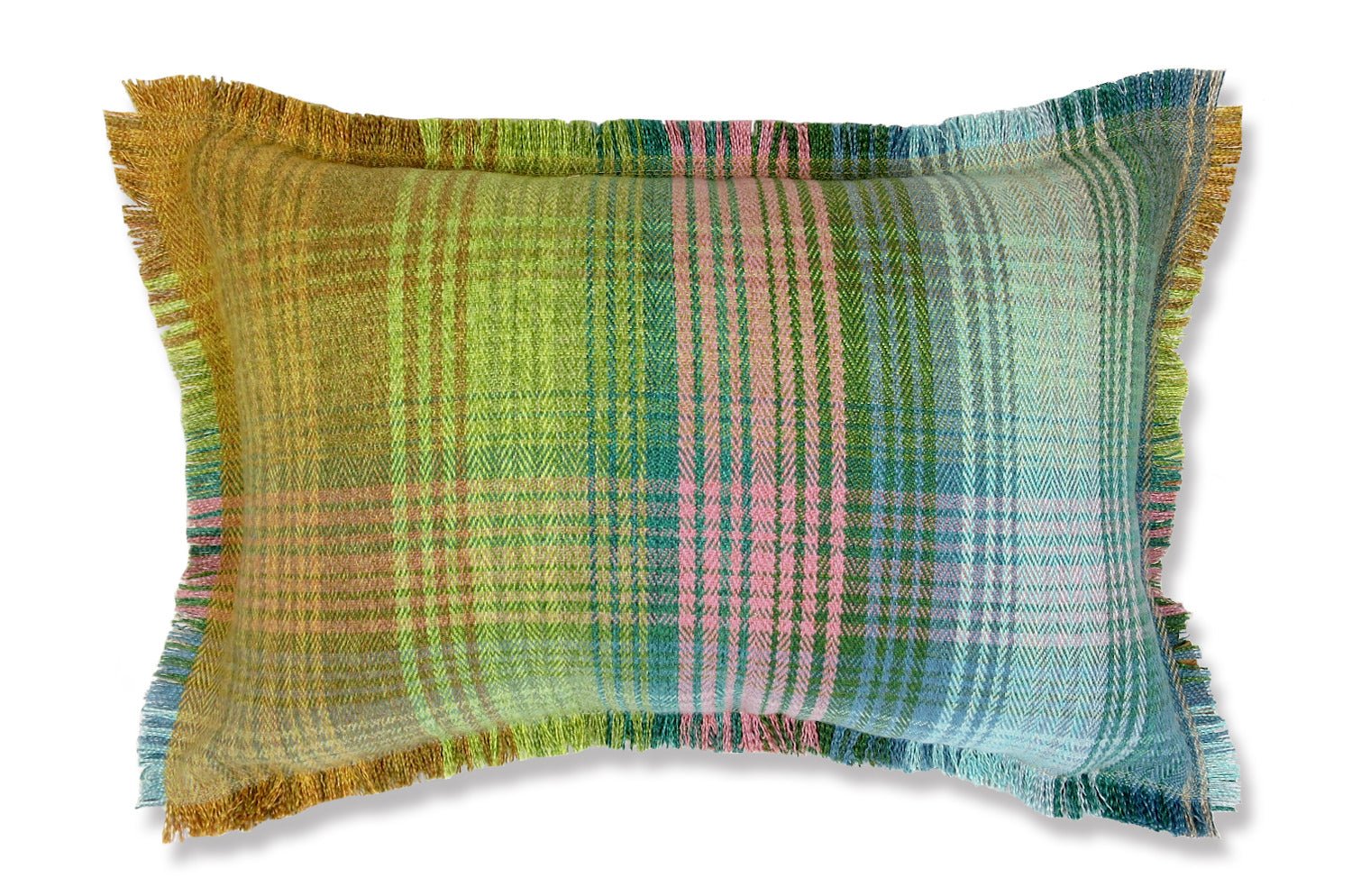 The Tartan check タータンチェックシャギーフリンジクッション 45(48)×30(33)cm 中材付 - HOUSE OF JAPAN Shop