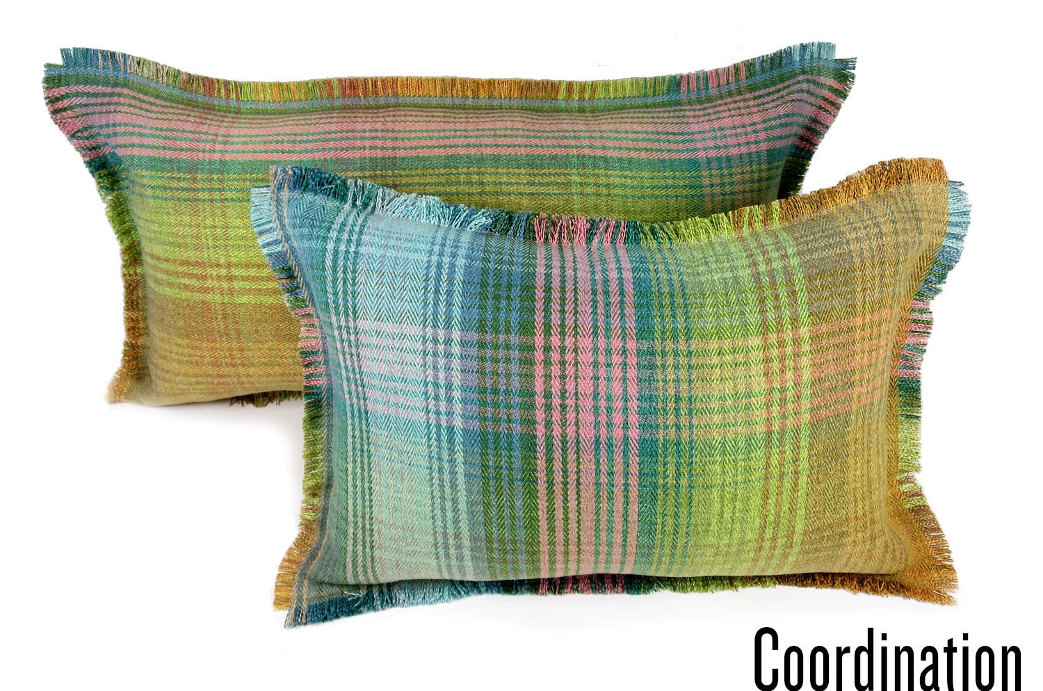 The Tartan check タータンチェックシャギーフリンジクッション 60(63)×30(33)cm 中材付 - HOUSE OF JAPAN Shop