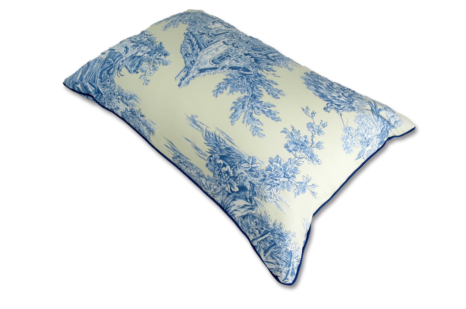 The toile de Jouy マニュエルカノヴァス トワルドジュイ 横長クッション 50×35cm 中材付 - HOUSE OF JAPAN Shop