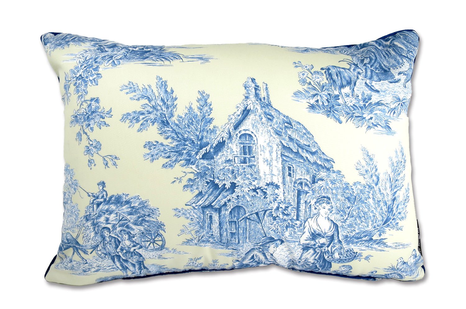 The toile de Jouy マニュエルカノヴァス トワルドジュイ 横長クッション 50×35cm 中材付 - HOUSE OF JAPAN Shop
