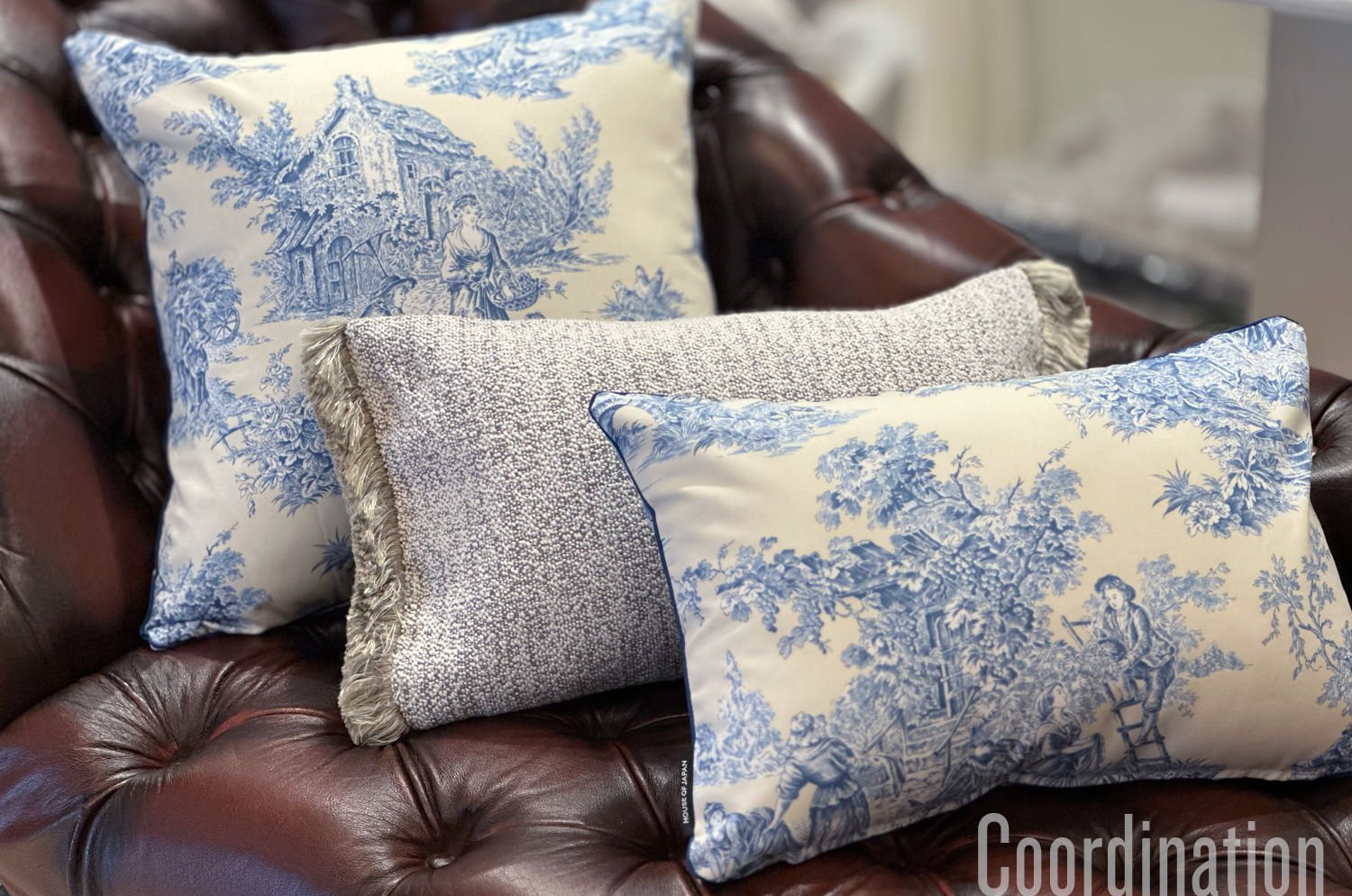 The toile de Jouy マニュエルカノヴァス トワルドジュイ クッションカバー 50×50cm - HOUSE OF JAPAN Shop