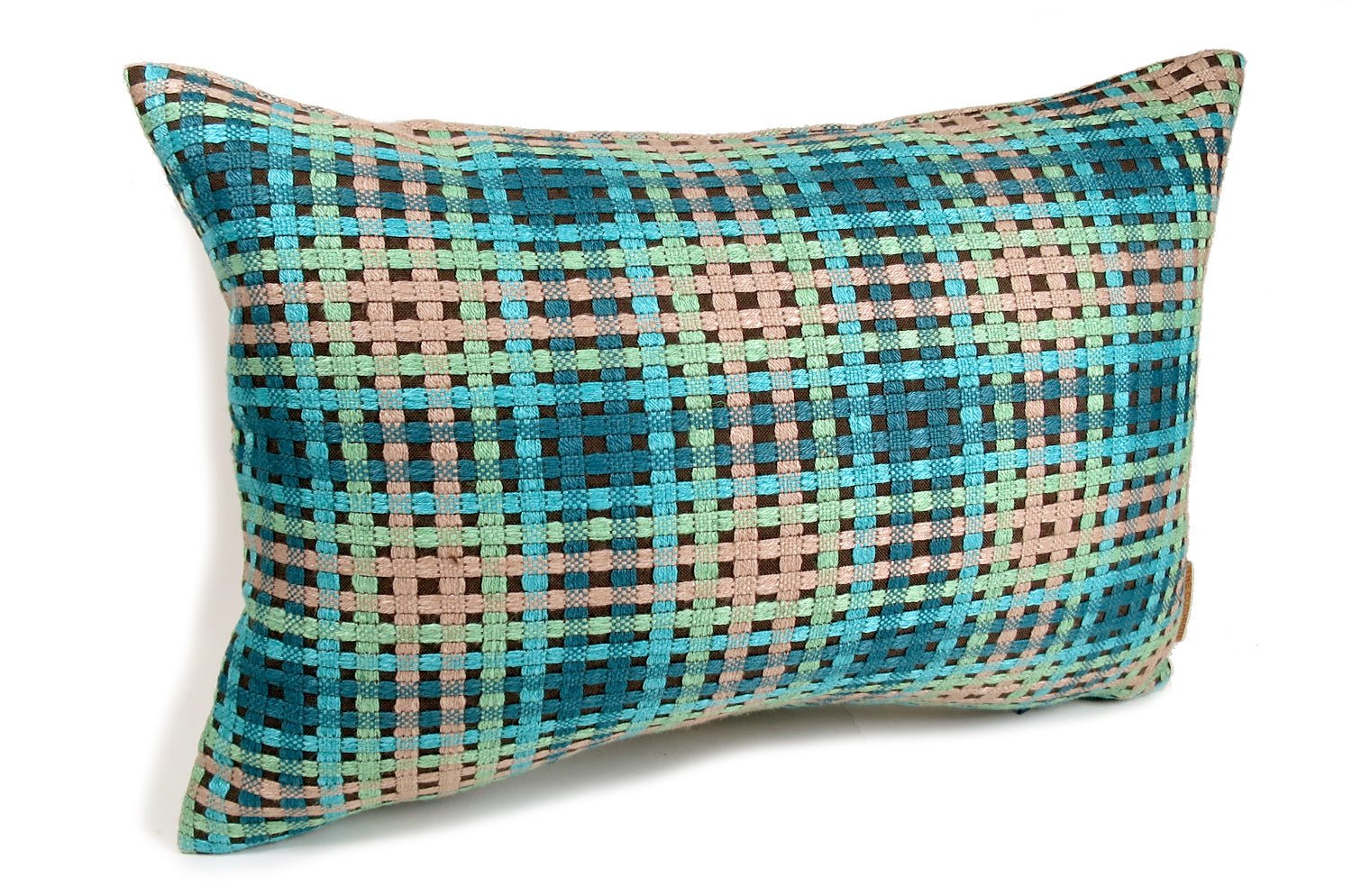 The Twiggy ツイッギー クッション ブルーチェック 45×30cm 中材付 - HOUSE OF JAPAN Shop