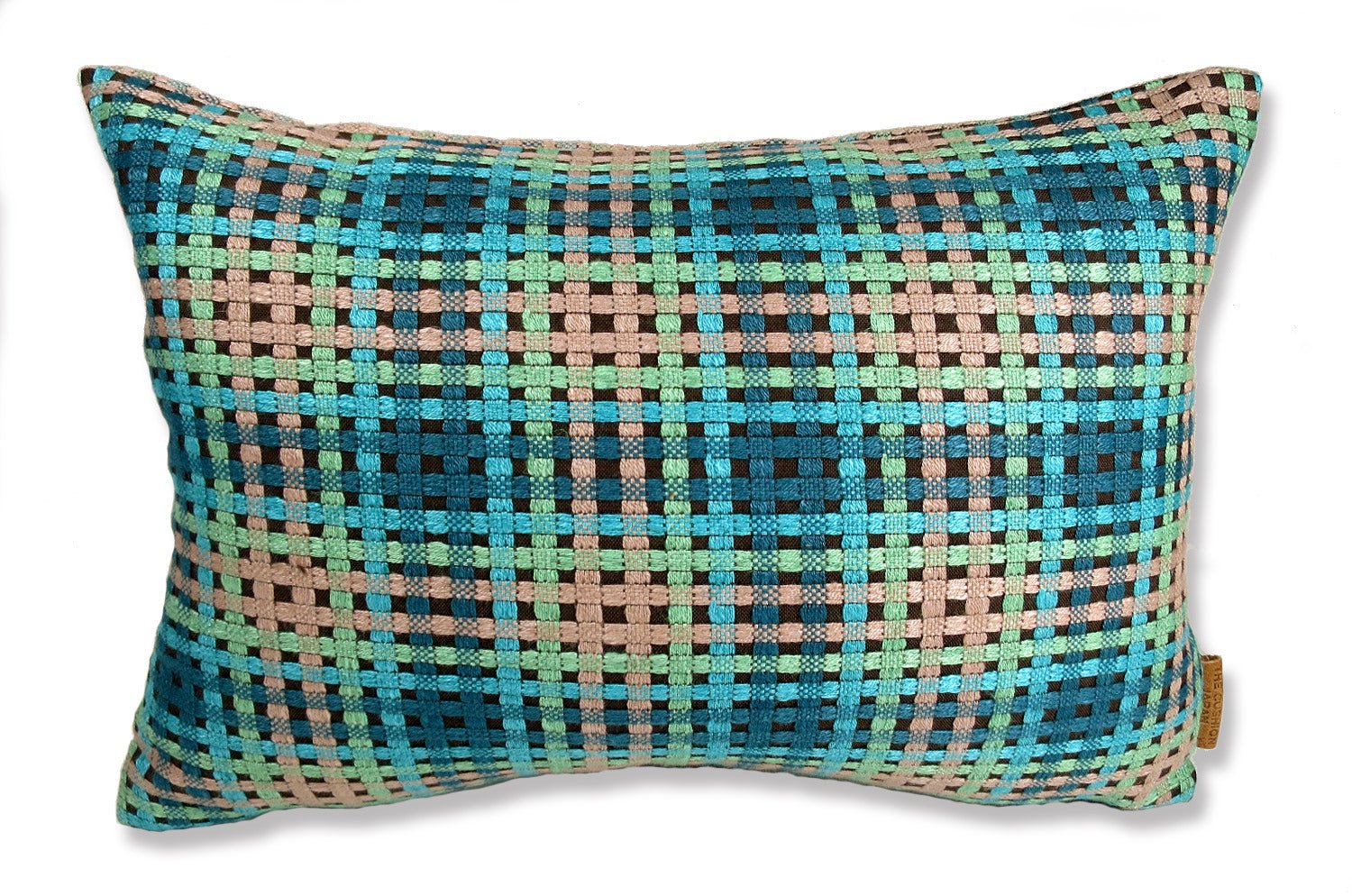 The Twiggy ツイッギー クッション ブルーチェック 45×30cm 中材付 - HOUSE OF JAPAN Shop