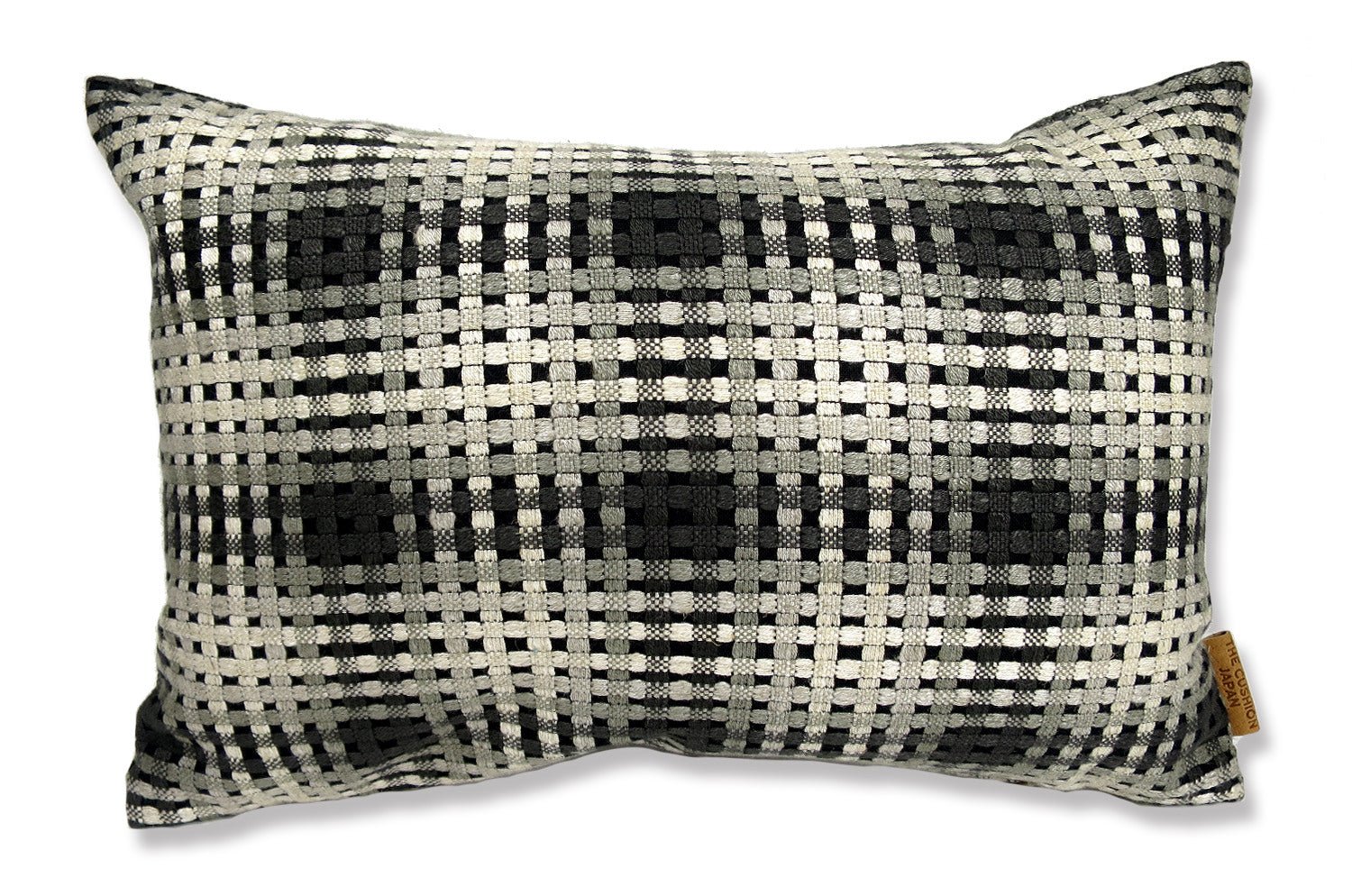 The Twiggy ツイッギー クッション ブラックシルバーチェック 45×30cm 中材付 - HOUSE OF JAPAN Shop