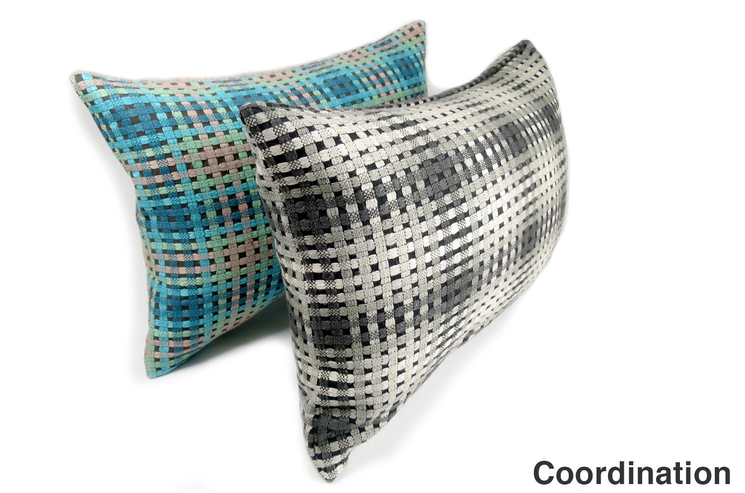 The Twiggy ツイッギー クッション ブラックシルバーチェック 45×30cm 中材付 - HOUSE OF JAPAN Shop