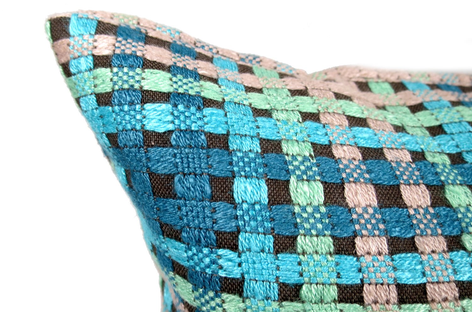 The Twiggy ツイッギー クッション ブルーチェック 45×30cm 中材付 - HOUSE OF JAPAN Shop