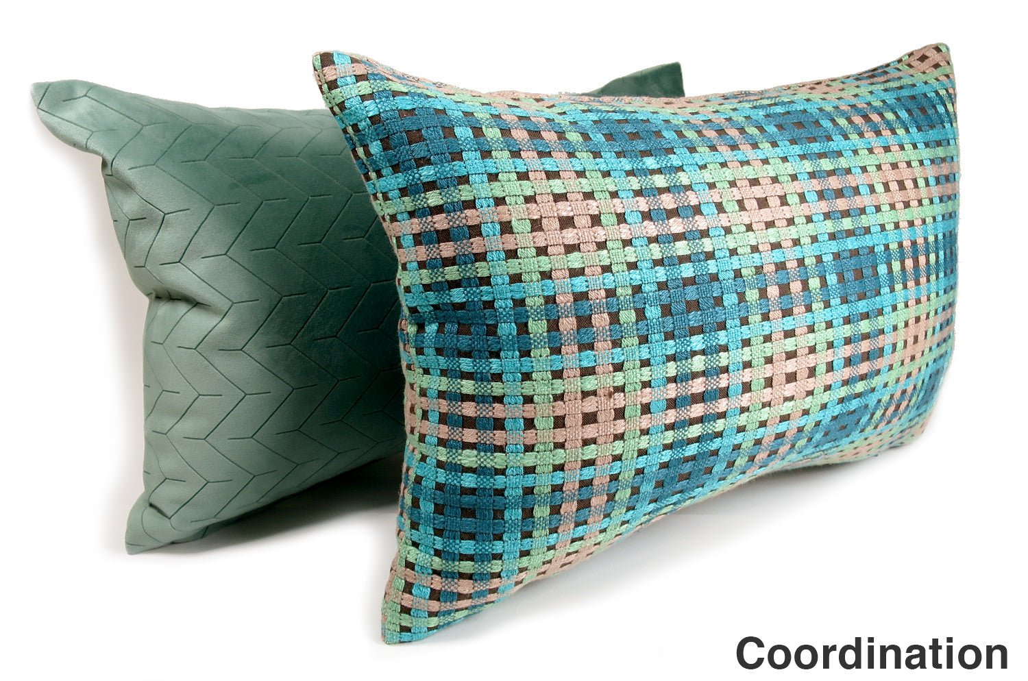 The Twiggy ツイッギー クッション ブルーチェック 45×30cm 中材付 - HOUSE OF JAPAN Shop