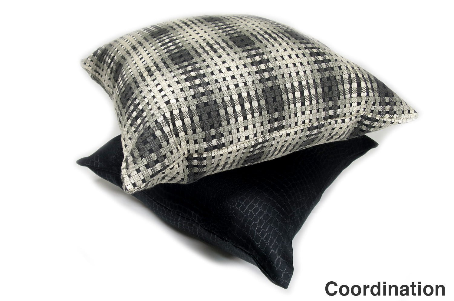 The Twiggy ツイッギー クッションカバー ブラックシルバーチェック 45×45cm - HOUSE OF JAPAN Shop