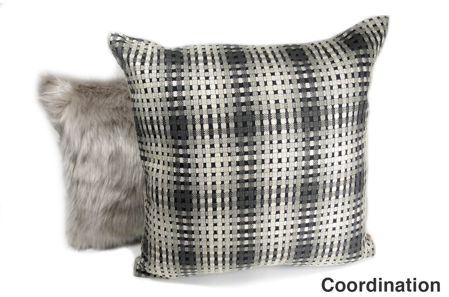 The Twiggy ツイッギー クッションカバー ブラックシルバーチェック 45×45cm - HOUSE OF JAPAN Shop