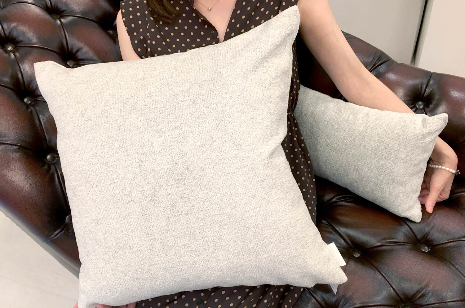 The Washable やわらかウォッシャブルクッションカバー(クールグレー) 50×50cm - HOUSE OF JAPAN Shop