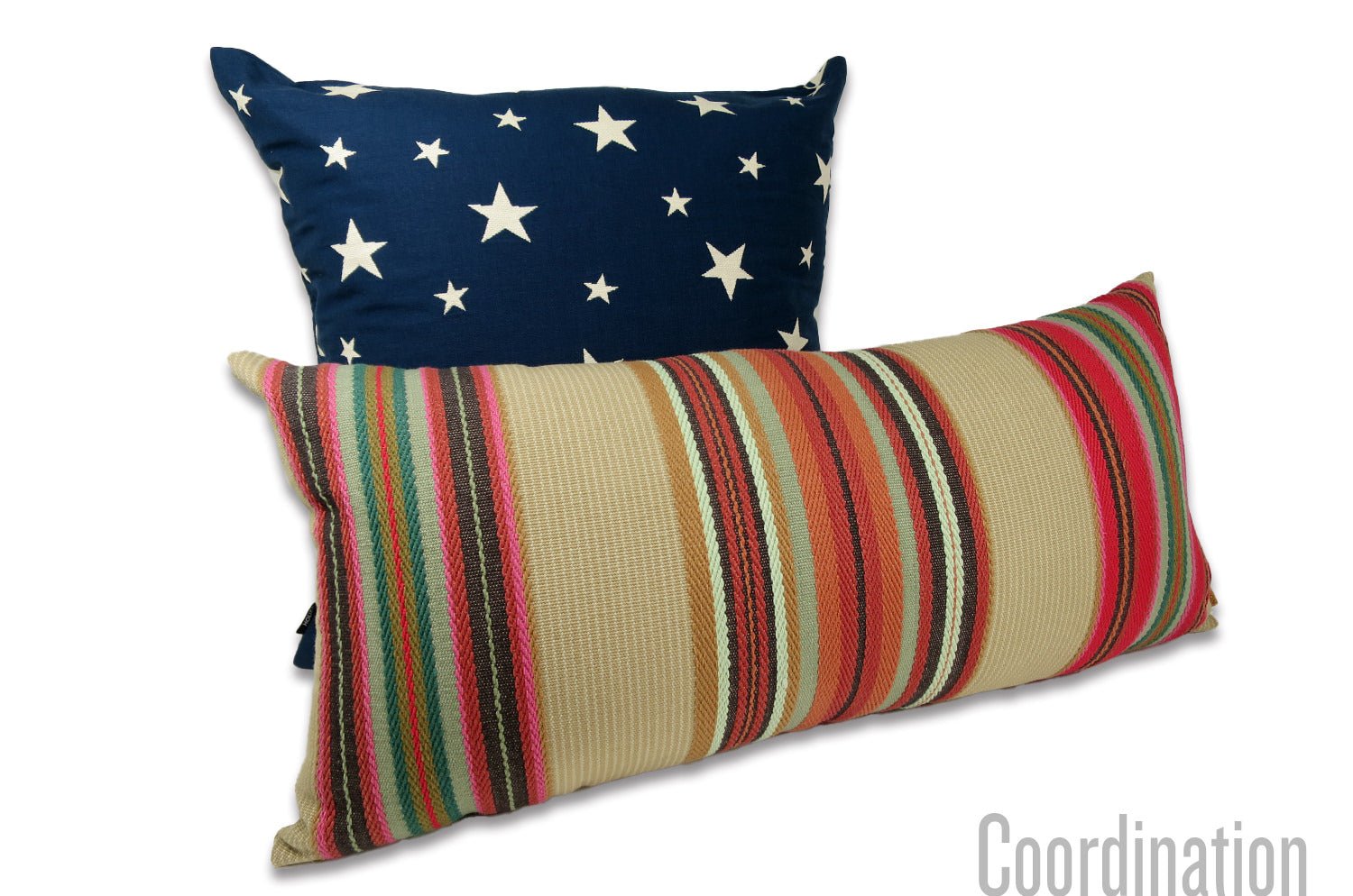 The WILLA STAR JACQUARD BLUE ラルフローレンファブリック ウィラスタージャカード クッションカバー 50×50cm - HOUSE OF JAPAN Shop