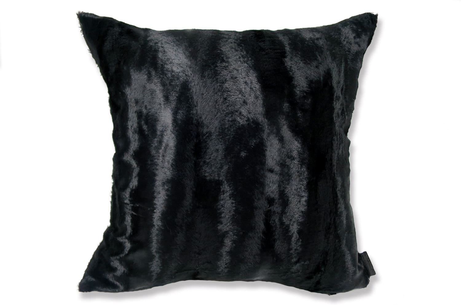 The Wolf 至極の手触りレーヨンエコファー クッションカバー (ブラック) 40×40cm - HOUSE OF JAPAN Shop