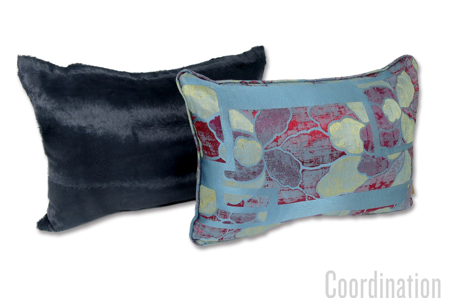 The Wolf 至極の手触りレーヨンエコファー クッション (チャコールグレー) 45×30cm 中材付 - HOUSE OF JAPAN Shop