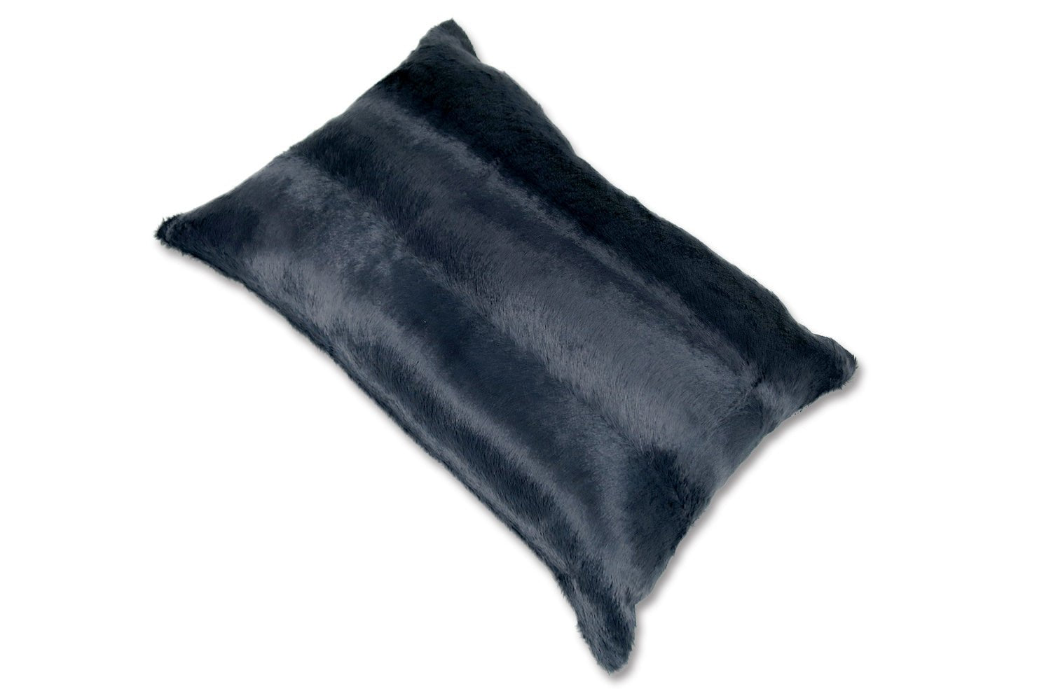 The Wolf 至極の手触りレーヨンエコファー クッション (チャコールグレー) 45×30cm 中材付 - HOUSE OF JAPAN Shop