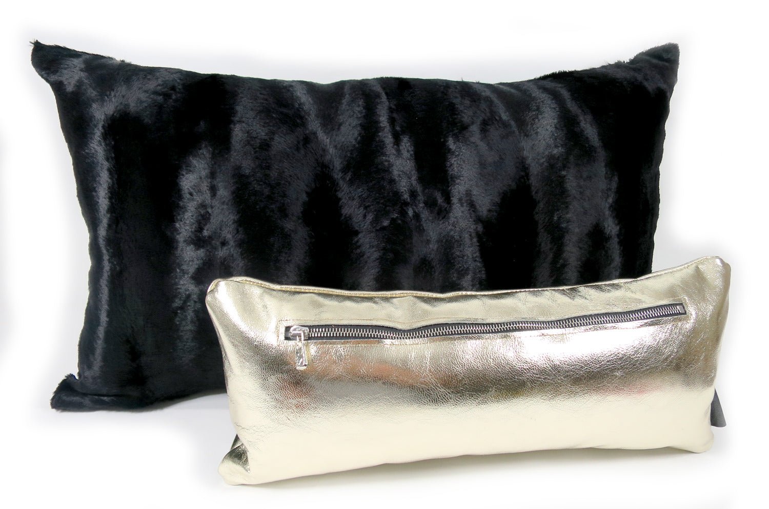 The Wolf 至極の手触りエコファークッションカバー ブラック 65×35cm 中材付 - HOUSE OF JAPAN Shop