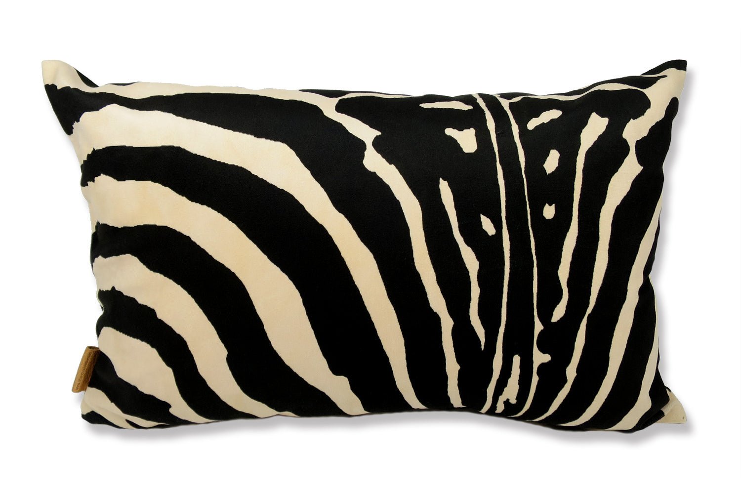 The Zebra スペイン製 起毛スエード調 ゼブラ柄クッション ブラウン 50×32cm 中材付 - HOUSE OF JAPAN Shop