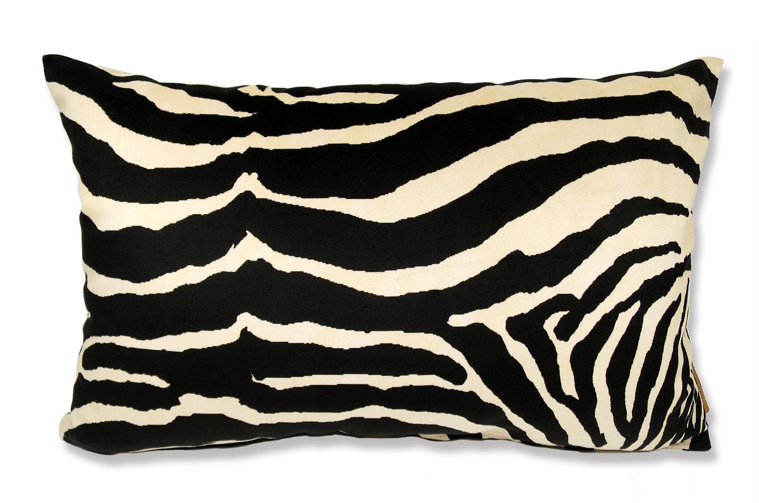 The Zebra スペイン製 起毛スエード調 ゼブラ柄クッション ブラウン 50×32cm 中材付 - HOUSE OF JAPAN Shop